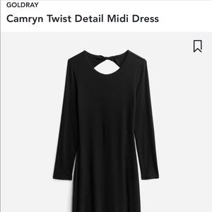 Black body hugging midi dress